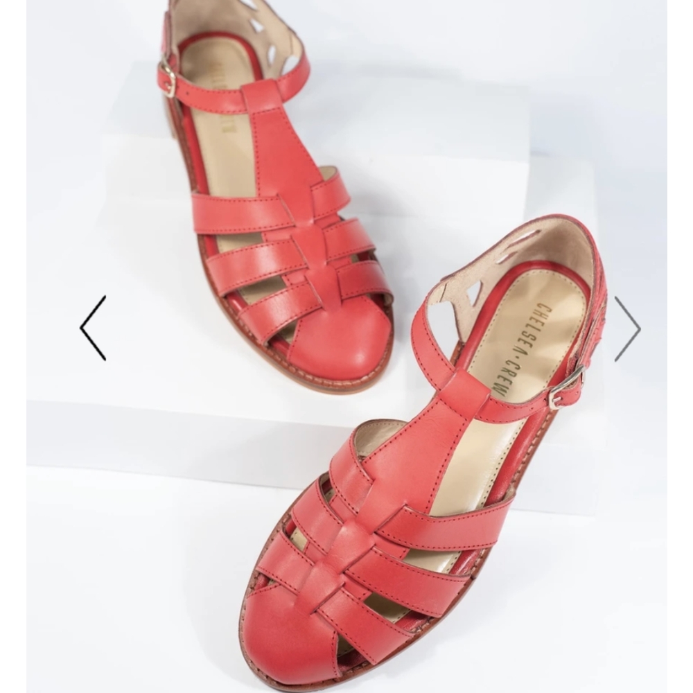 Unique Vintage Red Chelsea Crew Sandals